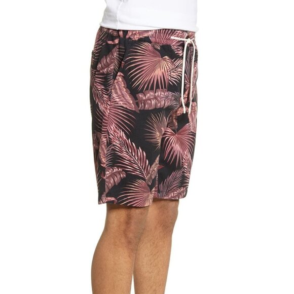 Scotch & Soda Mens Black Pink Tropical Mid Length Beach Board Shorts Sz 36 New - Picture 3 of 13